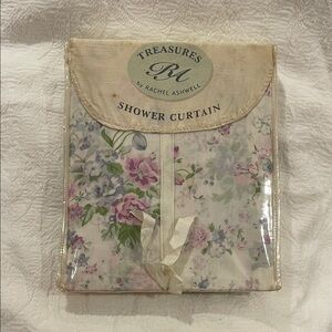 NWT TREASURES BY RACHEL ASHWELL SHOWER CURTAIN STRATFORD ROSE PRINT